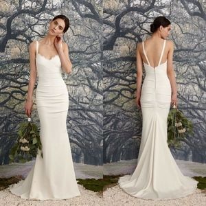 Nicole Miller Elegant White Wedding Dress